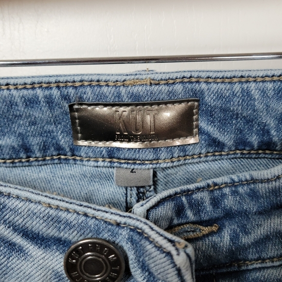 Kut From The Kloth Kelsey Fab Ab Ankle Flare Jeans Size 2 - Picture 4 of 10